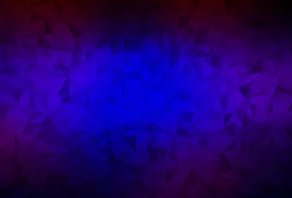 Dark Blue Red Vector Trojúhelník Mozaika Pozadí Polygonální Abstraktní Ilustrace — Stockový vektor