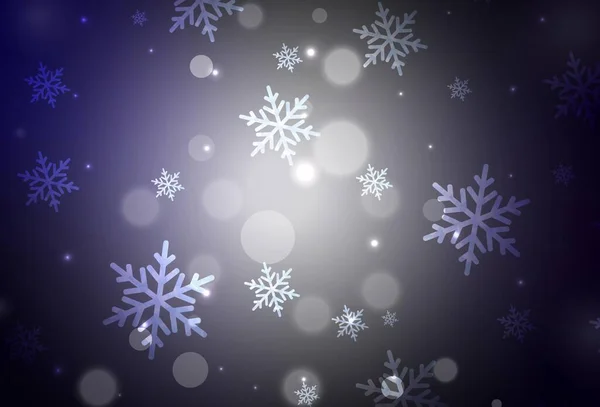 Σκούρο Μπλε Διάνυσμα Πρότυπο Στυλ Καρναβαλιού Πολύχρωμη Απεικόνιση Χριστουγεννιάτικα Σύμβολα — Διανυσματικό Αρχείο