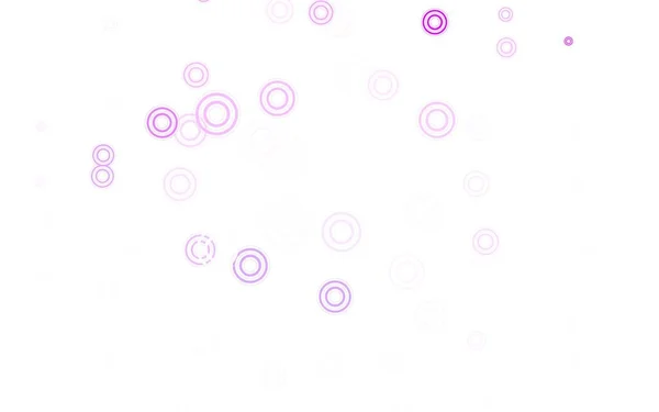 Light Purple Layout Vettoriale Rosa Con Forme Circolari Illustrazione Con — Vettoriale Stock