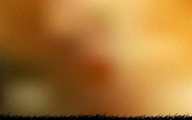 Galaksi yıldızlı Light Orange vektör arkaplanı. Renkli kozmik yıldızlı soyut çizimler. Astroloji web siteleri için desen.