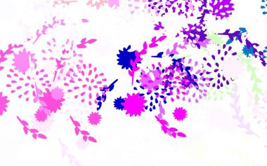 Açık yeşil, kırmızı vektör soyut tasarımı, çiçekli ve beyaz arkaplanda gradyanı olan çiçekler. İş tasarımınız için yepyeni bir tarz.