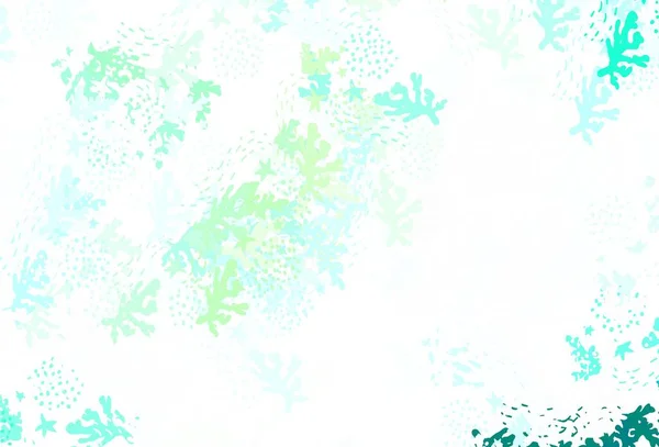 Azul Claro Fondo Vector Verde Con Formas Abstractas Ilustración Abstracta — Vector de stock