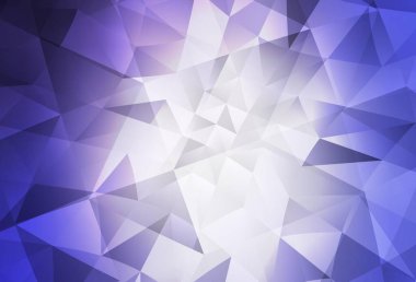 Hafif Mor vektör soyut mozaik zemin. Soyut ve üçgenli renkli çizimler. Arkaplanlarınız için desenli desen.