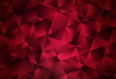 Koyu mor vektör çokgen desen. Üçgenlerden oluşan parlayan çokgen çizimler. Web siteniz için yeni bir doku.