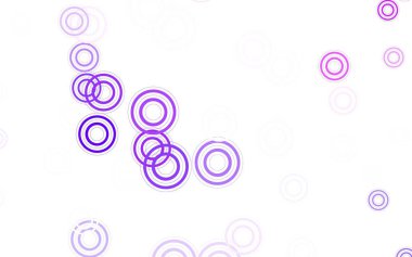 Açık Mor, diskli pembe vektör dokusu. Renkli su damlaları olan modern soyut çizimler. Fütürist reklamlar ve kitapçıklar için şablon.