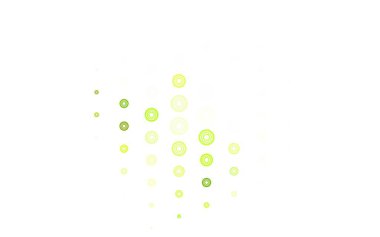 Lekeli açık yeşil vektör arka planı. Renkli su damlaları olan modern soyut çizimler. İş ilanınız için tasarım.