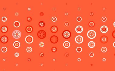 Disklerle açık kırmızı vektör dokusu. Doğa tarzında renkli baloncuklu soyut illüstrasyon. Reklamlar, broşürler için desen.