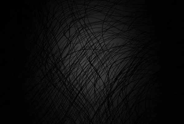 Темно Серая Векторная Текстура Изогнутыми Линиями Творческая Иллюстрация Полутоновом Стиле — стоковый вектор