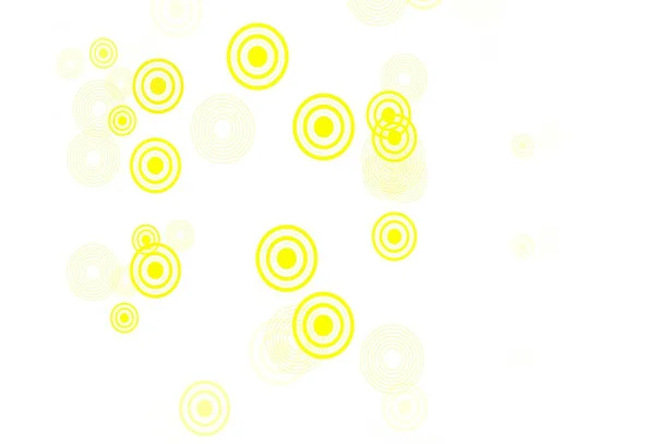 Modèle Vectoriel Vert Clair Jaune Avec Des Cercles Illustration Avec — Image vectorielle