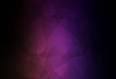 Koyu mor, soyut çokgen içeren pembe vektör arkaplan. Soyut gradyan şekilli basit renkli çizimler. Web siteniz için basit tasarım.