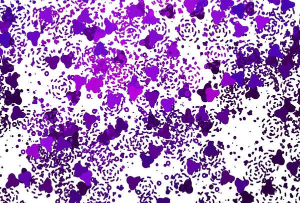 Light Purple Pink Vector Pattern Random Forms Simple Colorful Illustration — Stock Vector