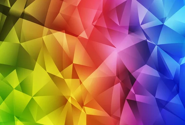 Modèle Polygonal Vecteur Multicolore Léger Échantillon Géométrique Triangulaire Avec Gradient — Image vectorielle