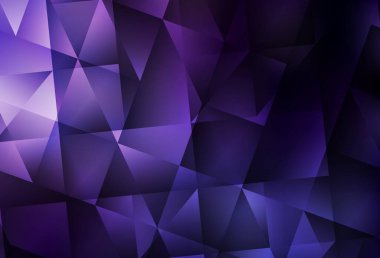 Koyu mor vektör soyut mozaik desen. Soyut ve üçgenli renkli çizimler. Arkaplanlarınız için desenli desen.