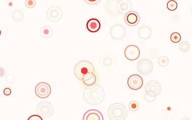 Küreli açık kırmızı vektör deseni. Bulanık dekoratif tasarım baloncuklu soyut tarzda. Duvar kağıtlarının dokusu için desen.