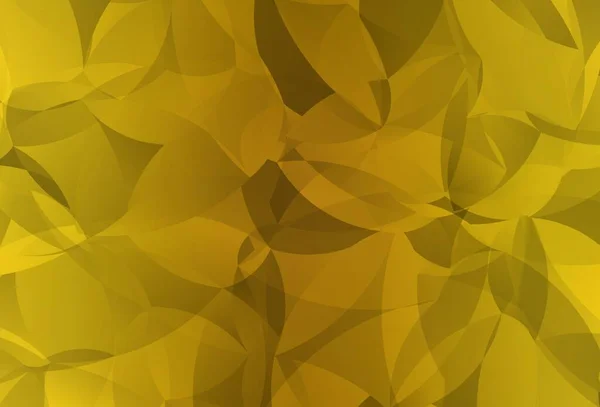 Vector Amarillo Oscuro Brillante Diseño Triangular Ilustración Abstracta Poligonal Con — Vector de stock