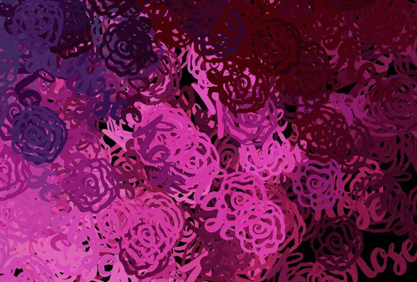 Plantilla Vectorial Dark Pink Con Formas Caóticas Ilustración Abstracta Moderna — Archivo Imágenes Vectoriales