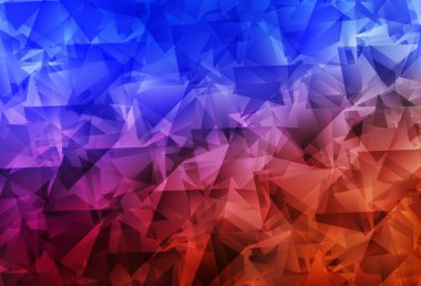 Açık mavi, kırmızı vektör düşük polimer arkaplan. Yarım ton şeklinde, üçgenli yaratıcı illüstrasyon. Arkaplanlarınız için desenli desen.