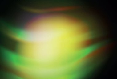 Koyu yeşil, sarı vektör parlak şablonu bulanıklaştırdı. Yaratıcı illüstrasyon, yarım tonlu ve eğimli. Bir cep telefonu için arka plan.