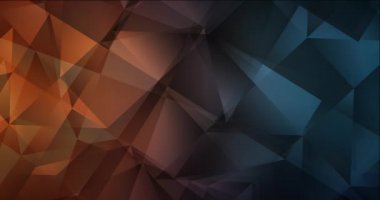 4K çokgen malzemeli koyu mavi, sarı video.