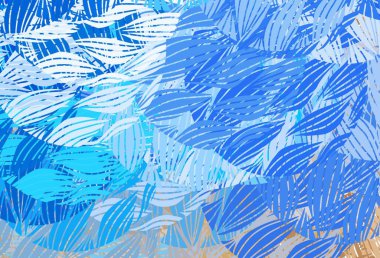 Açık mavi, Memphis şekilli sarı vektör arkaplan. Soyut tarzda rengarenk gradyan şekilleri olan bir resim. İşiniz için en iyi akıllı tasarım.