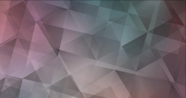 4K açık yeşil, kırmızı çokgen soyut animasyon.