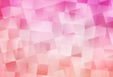 Eşkenar dörtgenli açık pembe vektör arkaplanı. Dikdörtgenleri ve kareleri olan güzel bir çizim. İş ilanınız için akıllı tasarım.