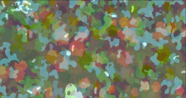 4K döngüsü koyu yeşil, rastgele formlarla kırmızı animasyon.