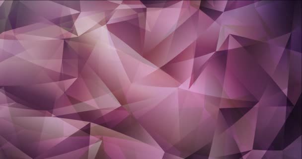 4K smyčka tmavě růžová polygonální abstraktní animace. — Stock video