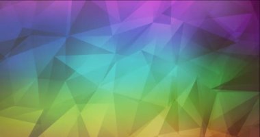 4K çokgen malzemelerle koyu renkli video döngüsü.