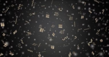 4K kutlama tarzında koyu gri renkli animasyon videosu.