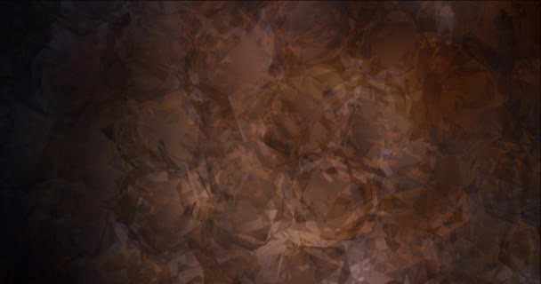 4K 꽃과 함께 어두운 갈색 추상 애니메이션. — 비디오