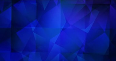 4K koyu mavi çokgen akış videosu döngüsü.