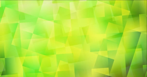 4K loop verde chiaro, animazione gialla in stile quadrato. — Video Stock