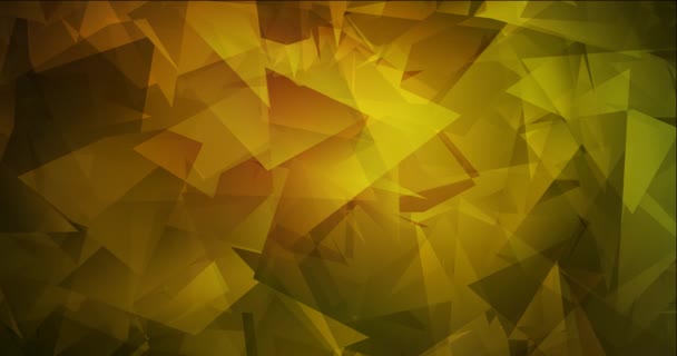4K hurok sötétzöld, sárga poligonális áramló videó. — Stock videók