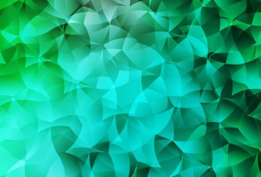 Açık yeşil vektör çokgen arkaplanı. Çokgen soyut çizim ve gradyan. Web siteniz için yeni bir doku.