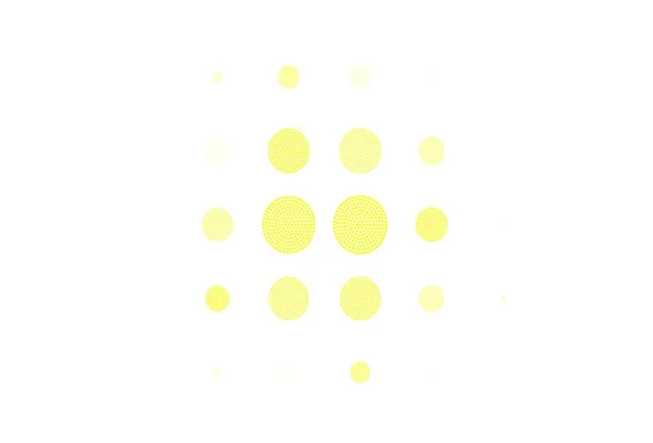 Disklerle Açık Sarı Vektör Dokusu Bulanık Dekoratif Tasarım Baloncuklu Soyut — Stok Vektör