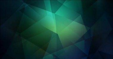 4K koyu mavi, yeşil çokgen video görüntüsü.