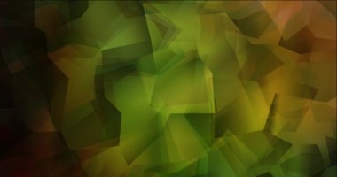 4K koyu yeşil, kırmızı çokgen akış videosu.