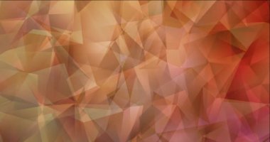 4K döngü açık kırmızı, sarı çokgen video örneği.