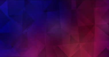 4K çokgen malzemeli koyu mavi, kırmızı video.