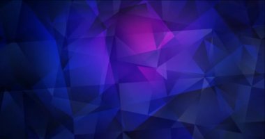 4K koyu pembe, mavi çokgen video görüntüsü.