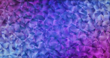 4K koyu pembe, mavi çokgen soyut görüntü döngüsü.