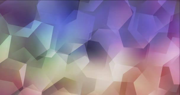 4К петля свет многоцветные кадры с красочными шестиугольниками. — стоковое видео