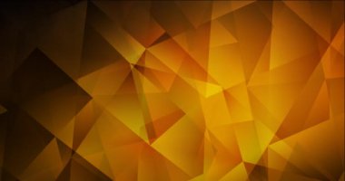 4K koyu turuncu çokgen soyut animasyon döngüsü.