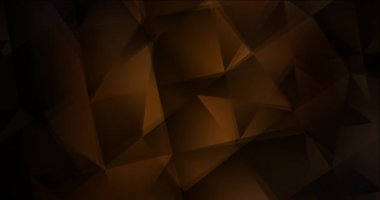 4K koyu kahverengi çokgen soyut görüntü döngüsü.