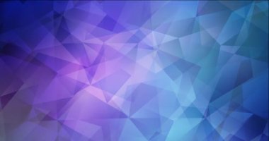 4K koyu pembe, mavi çokgen soyut animasyon.