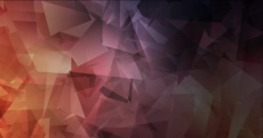 4K koyu mavi, sarı çokgen soyut görüntü döngüsü.