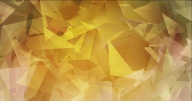 4K koyu sarı çokgen akış videosu döngüsü.