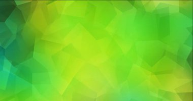 4K açık yeşil, sarı çokgen soyut görüntüler.