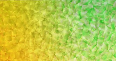 4K döngü açık yeşil, kırmızı çokgen soyut görüntü.